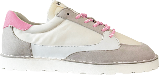 Wave PINK in Light Grey Suede