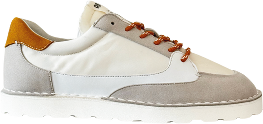 Wave MUSTARD in Light Grey Suede